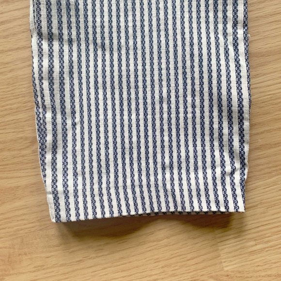 RACHEL ZOE Blue White Pinstripe Nautical Stretch Cropped Ankle Pant Sz 6 - Picture 3 of 11